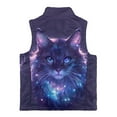 thumbnail image 5 of Uorisanigo Girls Boys Zippered Vest Warm Outwear Lightweight Kids Stand Up Collar Jacket Purple Shiny Cat Vest Trendy Clothing Sleeveless Full Zipper Jacket for Fall & Winter, 5 of 7