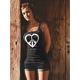 thumbnail image 2 of Heart Shape Peace Symbol. Tank Women -Image by Shutterstock, Female XX-Large, 2 of 4