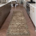 thumbnail image 3 of BERTHMEER 2'x6' Red Brown Runner Rugs for Hallway Corridor Dorm Kitchen Entrance Entryway Bedroom Washable Vintage Traditional Non-slip Runner Rugs, 3 of 6