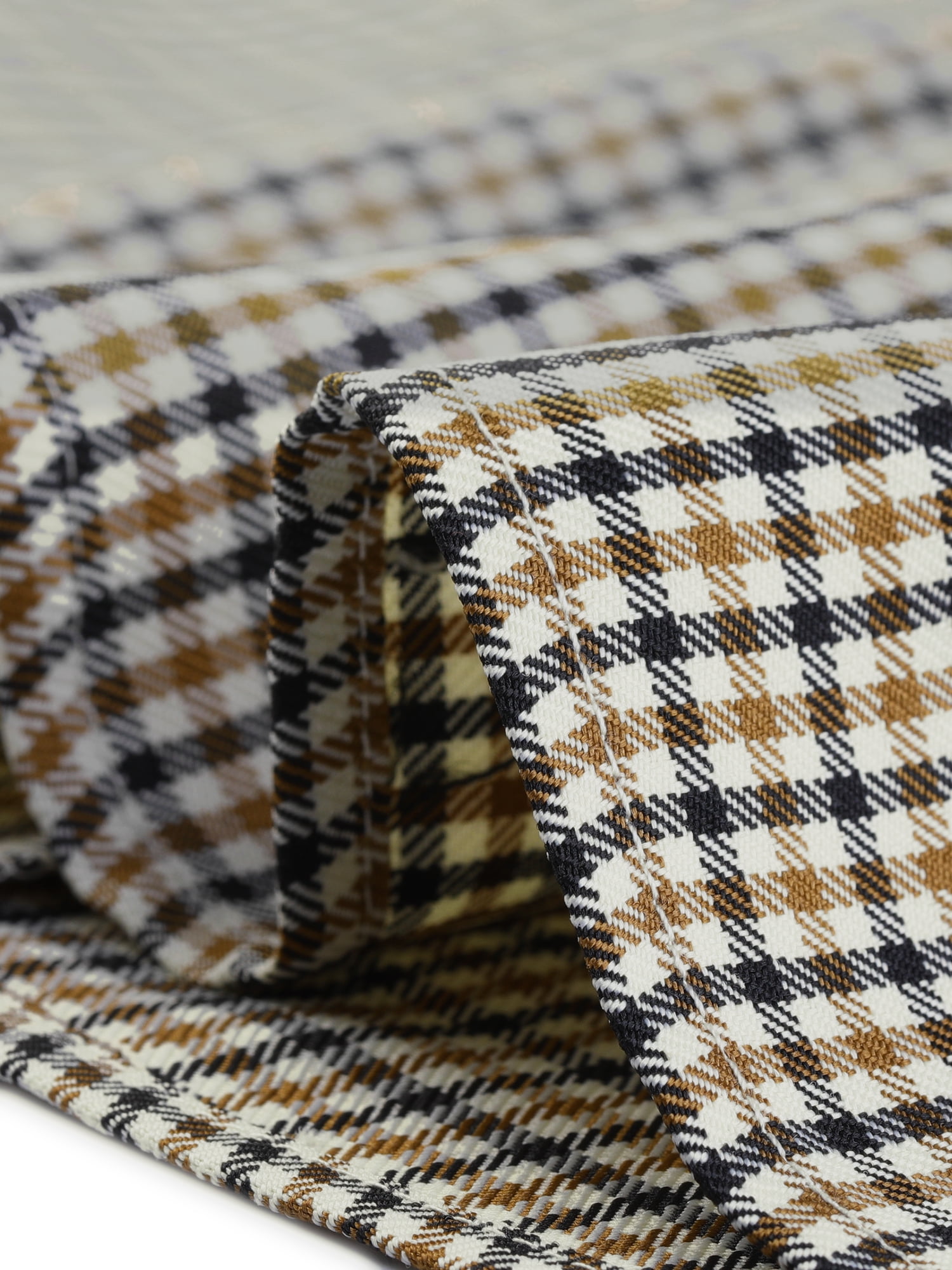 DARING DIVA Women's Vintage Plaid Pleated A-Line Midi Skirt S Brown