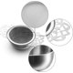 thumbnail image 3 of Tea Strainers with Drip Bowls, Mesh Tea Infuser Stainless Steel Loose Leaf Tea Filter (Silver and Gold,4 Pieces, 3 of 4