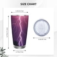 thumbnail image 4 of KLL Thunderstorm Violet Purple Print 40oz Stainless Steel Insulated Car Cup with Spillproof Lid - Keep Your Drink Hot or Cold on the Go-Straw Three-piece Set, 4 of 8