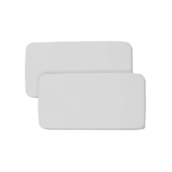 BreathableBaby All-in-One Fitted Sheet Waterproof Cover, For 33" x 15"/84 x 38 cm Bassinet Mattress, Gray (2-Pack)