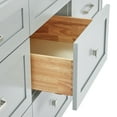 thumbnail image 6 of Ariel Monroe 60 Inch Double Sink Base Cabinet In Grey, 6 of 7