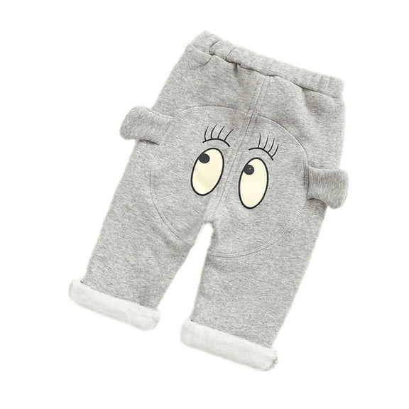 IROINNID Baby Boy Girl Sweatpants Newborn Kids Cartoon Keep Warm Trousers Pants,Gray