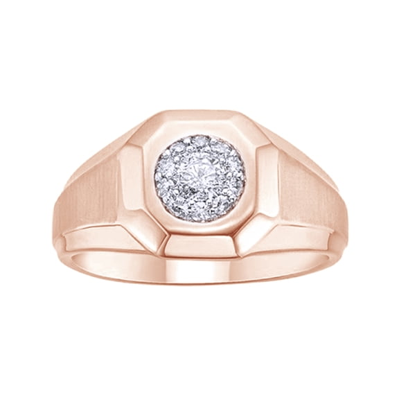 AFFY White Natural Diamond Fashion Ring In 10k Rose Gold (0.375 Cttw)