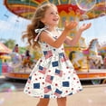thumbnail image 6 of CAUYDY 1T 2T 3T Baby Toddler Girls' Independence Day Patriotic Dress 4T 5T 6T Kids Girl Sleeveless American Flag Star Stripe Print A Line Dresses (Sizes 1-2 Years,Watermelon Red), 6 of 6