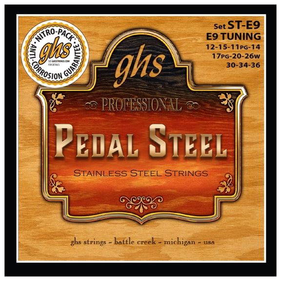 GHS Pedal Steel Strings - E9 Tuning - Stainless Steel
