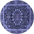 thumbnail image 1 of Ahgly Company Indoor Round Persian Blue Traditional Area Rugs, 3' Round, 1 of 4