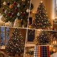 thumbnail image 3 of Hvmvliv 49 Pack Velvet Christmas Balls Flocked Tree Ornaments Plastic Hanging for Xmas Tree Holiday Decor, 3 of 8