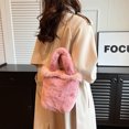 thumbnail image 4 of Bolso de hombro con cadena para mujer, bolso de mano informal y esponjoso, bolso de mano suave y versátil, 4 of 6