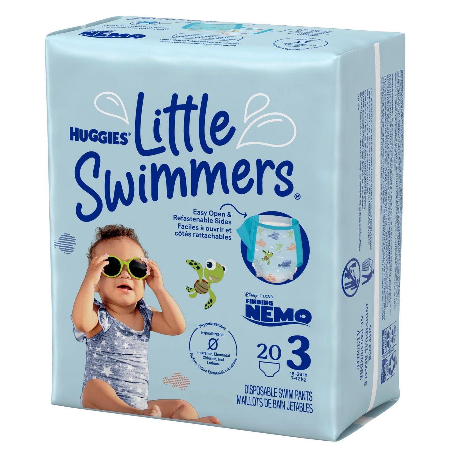 Huggies Little Swimmers Disposable Swim Diapers Ecom, Size 3-6, 40-34 Count