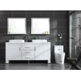 thumbnail image 2 of Design Element Washington 72" Double Sink Bathroom Vanity Set in White, 2 of 7