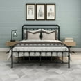 thumbnail image 2 of Heavy Duty Metal  Queen Bed Frame Black, Noise-Free Platform Bed Frame, No Box Spring Needed, Easy Assembly with Underbed Storage, 2 of 7