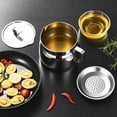 thumbnail image 4 of Stainless Steel Oil Filter Container, Heat‑Resistant Can with Built‑in Mesh Strainer Lid, for Used Frying Oil Filtering & Storage, Countertop Placement and Kitchen Stove‑Side Cooking Work, 4 of 8