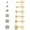 Gold, variant on 6 Pairs Stud Earrings Set, Hypoallergenic Cubic Zirconia 316L Earrings Stainless Steel CZ Earrings 3-8mm (Steel color)