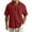 Wine, variant on Kaemgyyd Mens Button down Shirt Lightweight Summer Beach Vacation Tops Casual Loose Textured Solid Color Half Sleeve Tee