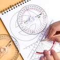 thumbnail image 3 of Todo transportador circular 10 cm puntero de 360 ​​grados regla buscador de ángulos aleatorio, 3 of 6