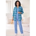 thumbnail image 3 of Woman Within Plus Size Plaid Double-Brushed Cotton Flannel Shirt, 3 of 6