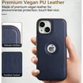 thumbnail image 4 of AIOVETEAB Compatible with iPhone 14 Plus Case Premium Leather TPU Hybrid Case Cover,Navy Blue, 4 of 6