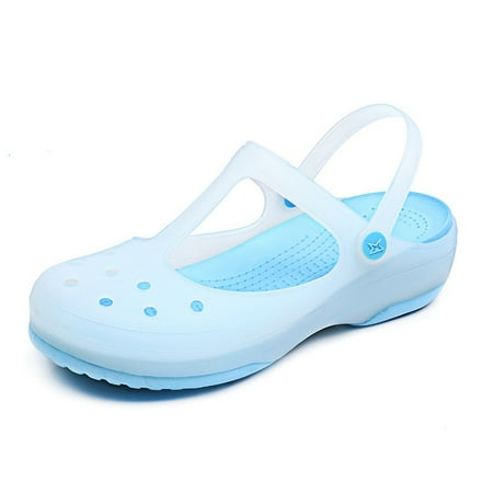 

Women‘s Jelly Platform Sandals Solid Color Non-slip Strap Shoes Casual Outdoor Beach Shoes