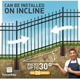 thumbnail image 6 of CAPHAUS 52FT Heavy Duty Flat Top Fence Barrier Kit, Anti-Rust Metal Steel Fence with 4FT Height X 6FT Width Panels, with Decorative Fence Gate, Posts, Connectors, Outdoor Fencing for Yard, 6 of 10