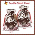 thumbnail image 2 of Xecao Vintage Husky Dog Print Burlap Gift Bags with Drawstring and Gift Tags, Gift Bags, Burlap Bags, Jute Bags for Party, Christmas, DIY Craft Bags-Medium, 2 of 9