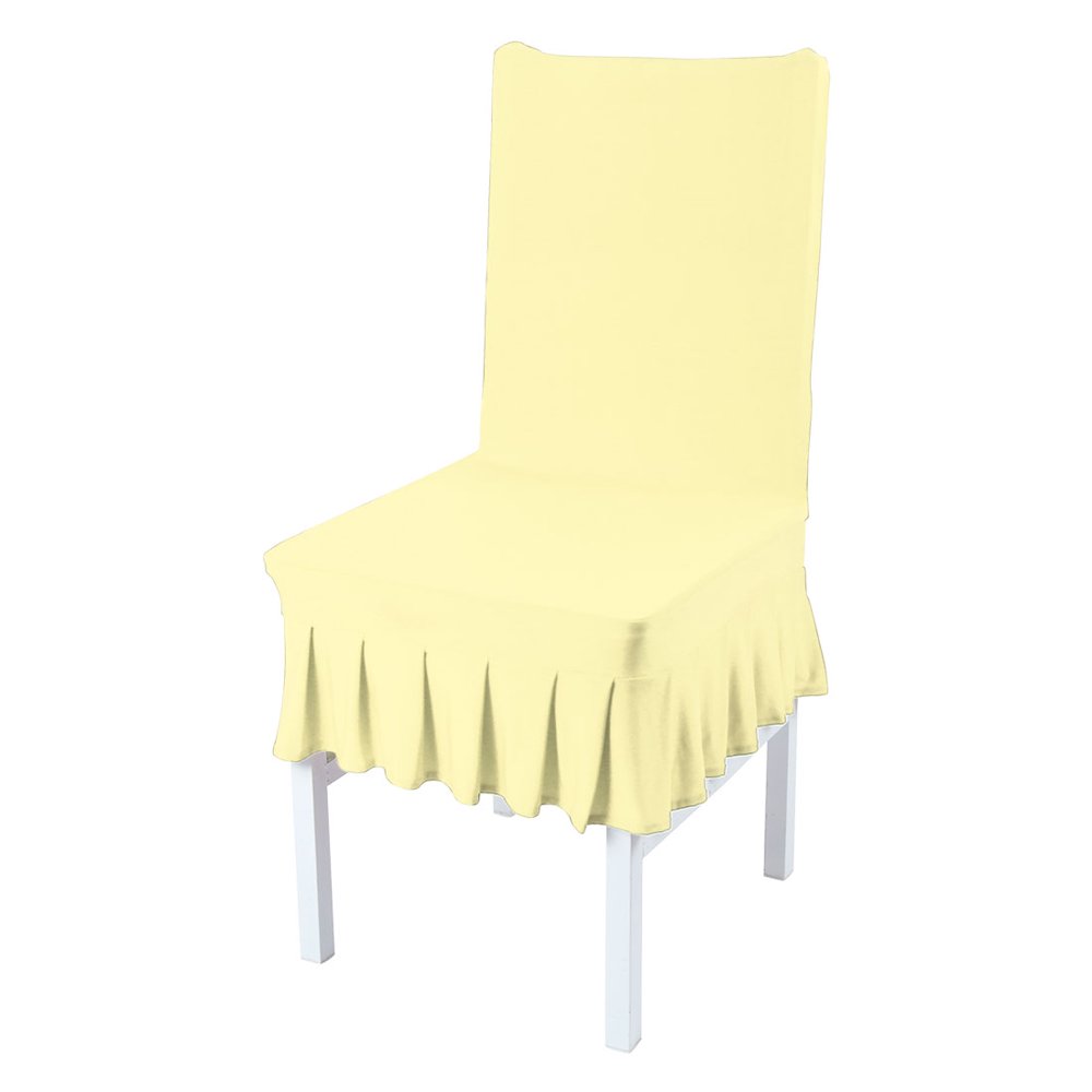 Unique Bargains Spandex Stretch Dining Chair Cover Skirt Slipcover