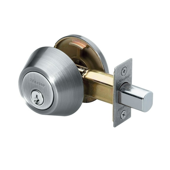 Master Lock Single Cylinder Satin Nickel Residential Deadbolt