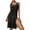 Black, variant on fatyb Beach Coverup for Women Sleeveless Knit Swimsuit Cover up High Split Bikini Dress Beachwear