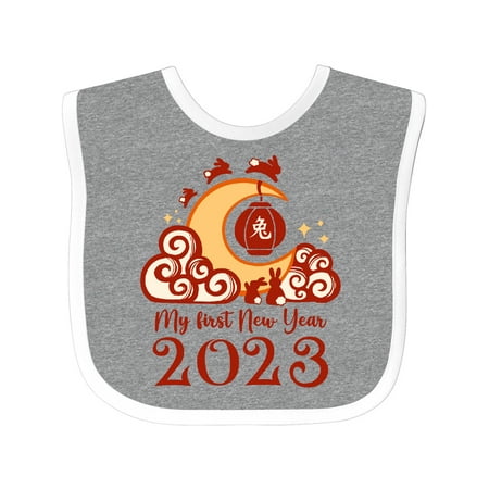 

Inktastic My Fist New Year 2023 Bunny Gift Baby Boy or Baby Girl Bib