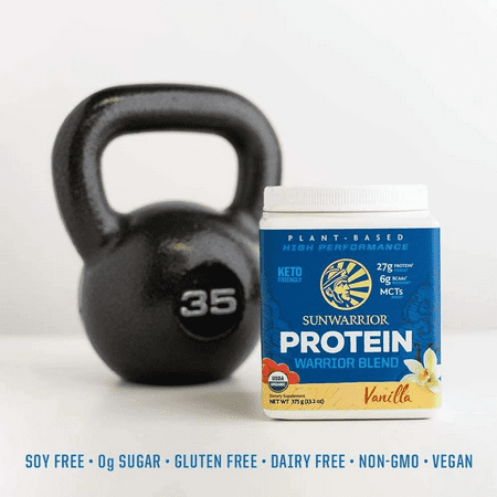 Sunwarrior Organic Plant protein Powder | Vegan Protein Powder, Vanilla, 375g