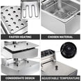 thumbnail image 6 of LUVCMFT Commercial Deep Fryer, 1750W 6.3QT/6L Capacity Electric Deep Fryer with Baskets & Lids, Single Tank Frying Machine, 6 of 8
