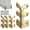 Golden, variant on 4 Pcs Baseboard Corner Protectors,Vintage Metal Baseboard Guards for Furniture Edges, Vintage Metal Corner Protector Table Corners Edge Cover Safety Bracket with Screws