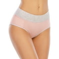 thumbnail image 5 of SAYFUT Women's Shapewear Hi-Waist Brief Cotton Sporty Panties Underwear 4 Pack, 5 of 7