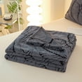 thumbnail image 6 of Rirozkan Throw Blanket, Banana Leaf Print Blanket, 35x59 Inch Soft and Warm Fleece Blanket, Thickened Plush Blanket for Naps, Sofa, Bedroom and Relaxation, Gray, 6 of 6