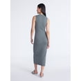 thumbnail image 3 of Scoop Women's and Women’s Plus Button Front Midi Sweater Dress, Sizes XS-4X, 3 of 5