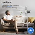 thumbnail image 4 of Pedestal Fan, 16" 3-Speed Meatal Oscillating Pedestal Fan, Floor Fan with Adjustable Height, Cooling Fan for Garage, Warehouse, Living Room, Yard, Silver, 4 of 9