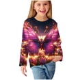 thumbnail image 3 of Jinhomg Kids Boys Girls Cute Shirts Funny Cartoon Graphic Casual T-Shirts Lightweight Comfy Long Sleeve Crew Neck Tunic Tops Daily Wear Multicolor 130, 3 of 6
