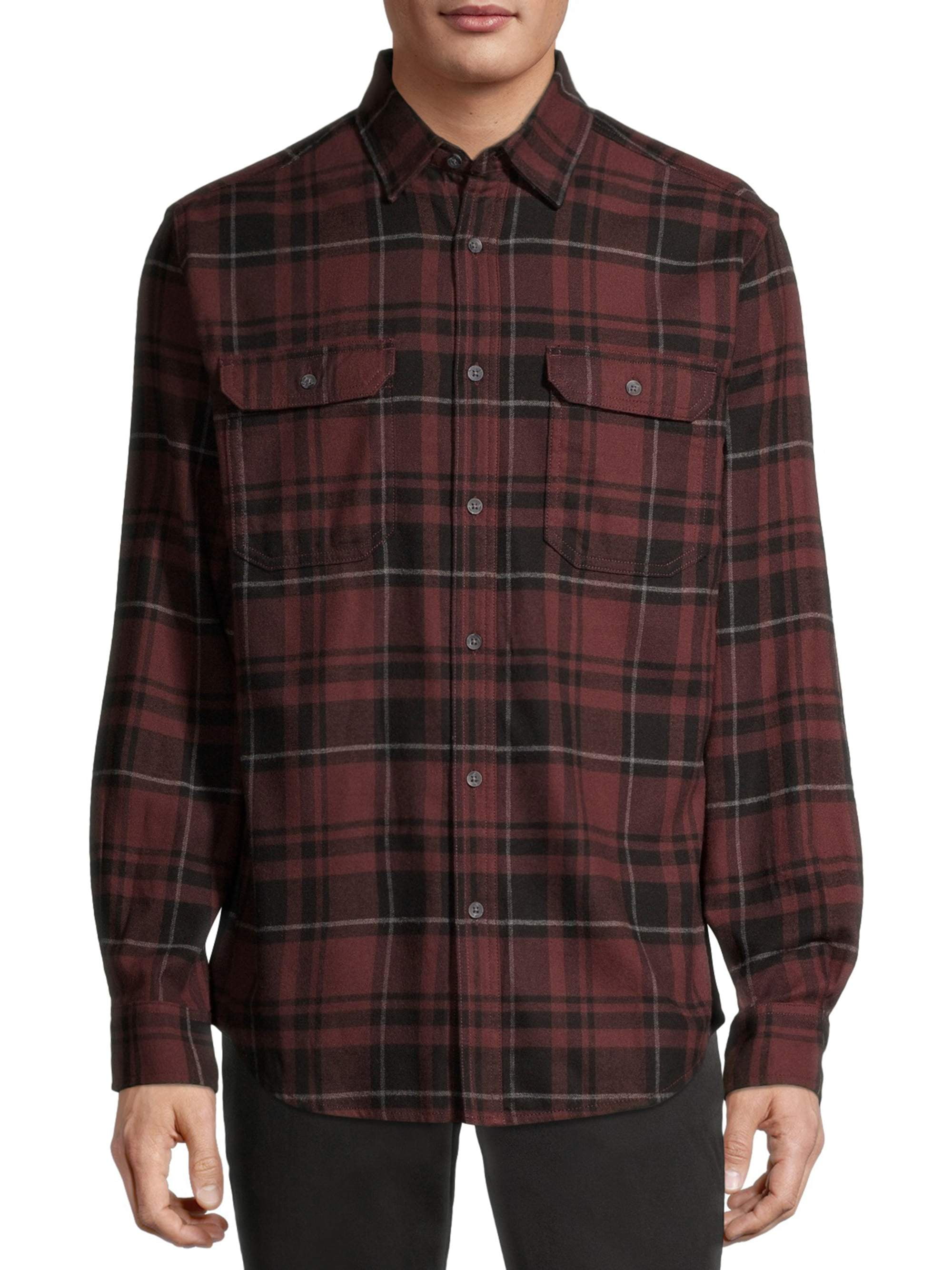 George Men's and Big Men's Super Soft Flannel Shirt, up to 5XLT 
