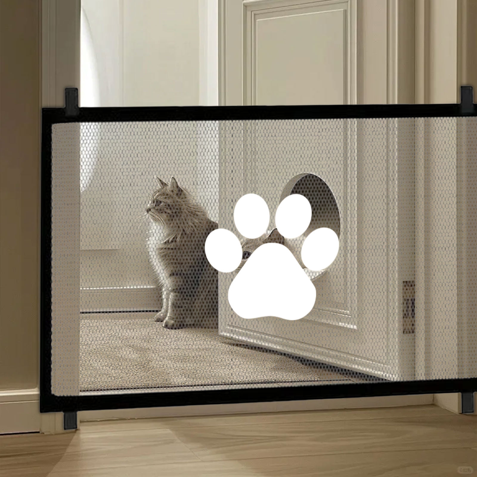 2 Packs Portable Foldable Pet Dog Fence Strong Sturdy Protection Barrier Gate for Household Easy to Install No Punch Needed Adjustable Size Indoor Outdoor Safety Gate for Small Medium Dogs