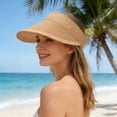 thumbnail image 2 of jiaxiM Women'S Sun Hats Summer Travel Vacation Foldable Wide Brim Straw Clip on Stretch Beach Hat Outdoor UV Protection Cap, 2 of 6