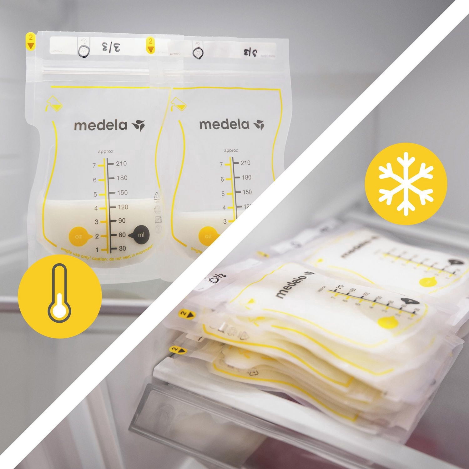 Medela Easy Pour Breast Milk Storage Bags, 50 Bags