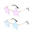 thumbnail image 1 of KAKOWELY 2 pares de divertidas gafas de sol con forma de estrella para cosplay, fiestas, festivales, decoración, 1 of 5