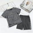 thumbnail image 2 of TAmten Boys' Sport Shorts Set 2 Piece T-Shirt and Shorts Breathable Activewear Clothing Set for Boys Grey,11-12 Years, 2 of 4
