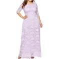 thumbnail image 3 of Vestido de talla grande para mujer, invitado de boda, cintura imperio, vestidos largos 2024, vestido largo elegante de verano con hombros descubiertos, 3 of 5
