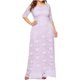 thumbnail image 3 of Vestido de talla grande para mujer, invitado de boda, cintura imperio, vestidos largos 2024, vestido largo elegante de verano con hombros descubiertos, 3 of 5