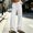 White, variant on Women Fleece Lined Wide Leg Sweatpants Sevevn Elastic Drawstring High Waist Relaxed Fit Trousers With Side Pockets,For Home Relaxation Outdoor Strolls And Casual Street Wear