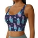 thumbnail image 2 of Balery Silhouette Cats Sujetadores deportivos con espalda cruzada para mujer, acolchados, sin costuras, de alto impacto, ideales para yoga, gimnasio, entrenamiento y fitness.-Small, 2 of 8