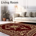 thumbnail image 2 of ODIKA 4' x 6' Machine Washable Non-Slip Area Rug, Baroque Medallion High Traffic Rug, Red, 621414, 2 of 7